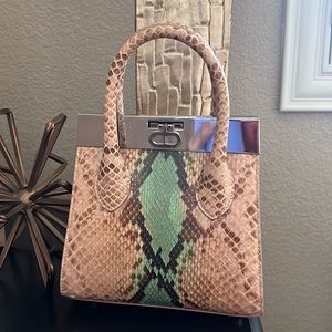 Dee Ocleppo Python Tote with Crossbody Strap